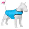 Blue Dog Winter Coat for Large Dogs Waterproof Dog Warm Jacket for Cold Weather Snow Dog Puffer Vest Adjustable Coat with Velcro XL Size