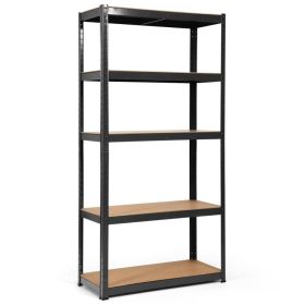 72 Inch Storage Rack with 5 Adjustable Shelves for Books Kitchenware