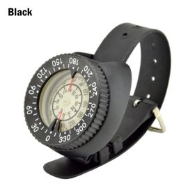 50m/164.04ft Waterproof Diving Compass; Professional Compass Wrist Outdoor Sports Survival Emergency (Color: black)