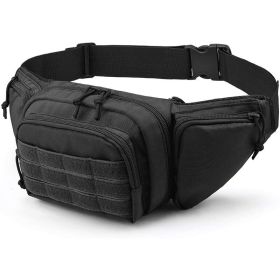 1pc Casual Waist Bag; Multifunctional Shoulder Tactical Waist Bag For Outdoor Mountaineering; Running; Cycling (Color: black)