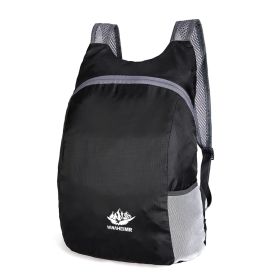 Lightweight Foldable Nylon Hiking Backpack For Camping Hiking Climbing Trekking (Color: black)