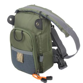 Fly Fishing Chest Bag Lightweight Waist Pack (Color: green)