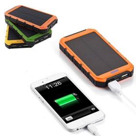 Roaming Solar Power Bank Phone or Tablet Charger (Color: black)