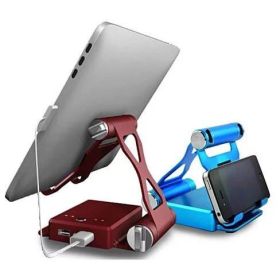 Podium Style Stand With Extended Battery Up To 200% For iPad; iPhone And Other Smart Gadgets (Color: Purple)