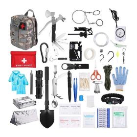 Emergency Survival Kit for Camping Hiking Adventures (Color: Multi-Color)