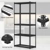 5-Tier Metal Shelving Unit with Anti-slip Foot Pad Height Adjustable Shelves for Garage