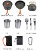 Outdoor set of pots and pans 2-3 people camping teapot cutlery set three sets of cookware